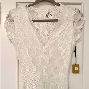 Beautiful White Planet Blue Dress!